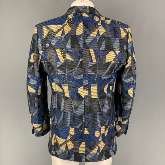WALTER VAN BEIRENDONCK SS 14 Size 42 Grey Multi-Color Woven Sport Coat - Picture 3 of 7
